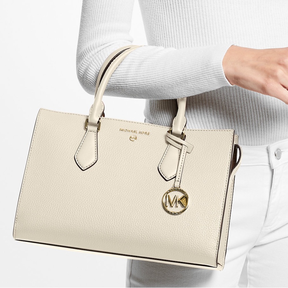 Michael Kors Valerie Medium Pebbled Leather Satchel Purse or Handbag 👜